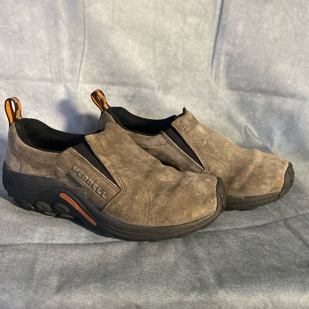 Merrell Men's Jungle Moc Slip-On Shoe Gunsmoke Gray US 8.5 Hiking‎ Waterproof